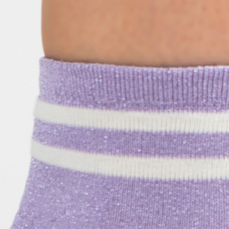 Metallic Lurex Ankle Sock | Lavender