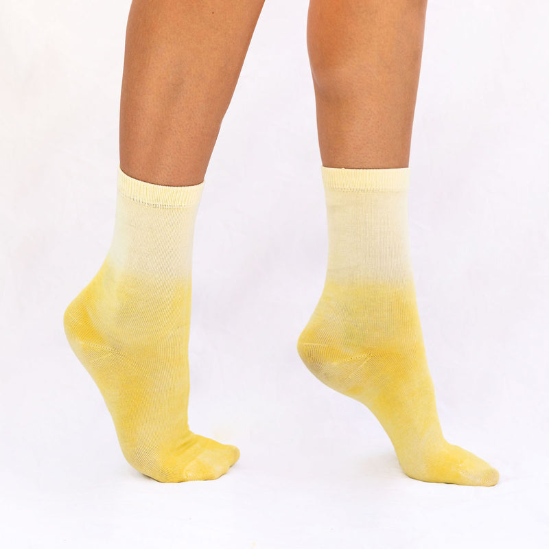 Crew Sock | Yellow Dip-Dye