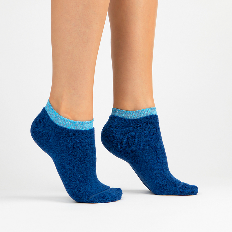 Terry Athletic Ankle Sock | Blue